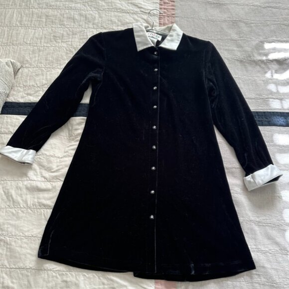 Vintage Velvet Wednesday Adams Dress - Picture 2 of 3